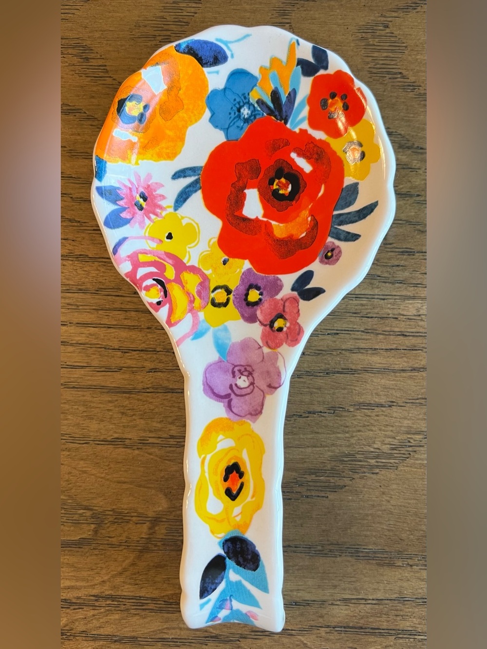 Pioneer Woman Flea Market Floral Spoon Rest Stoneware Country Flowers